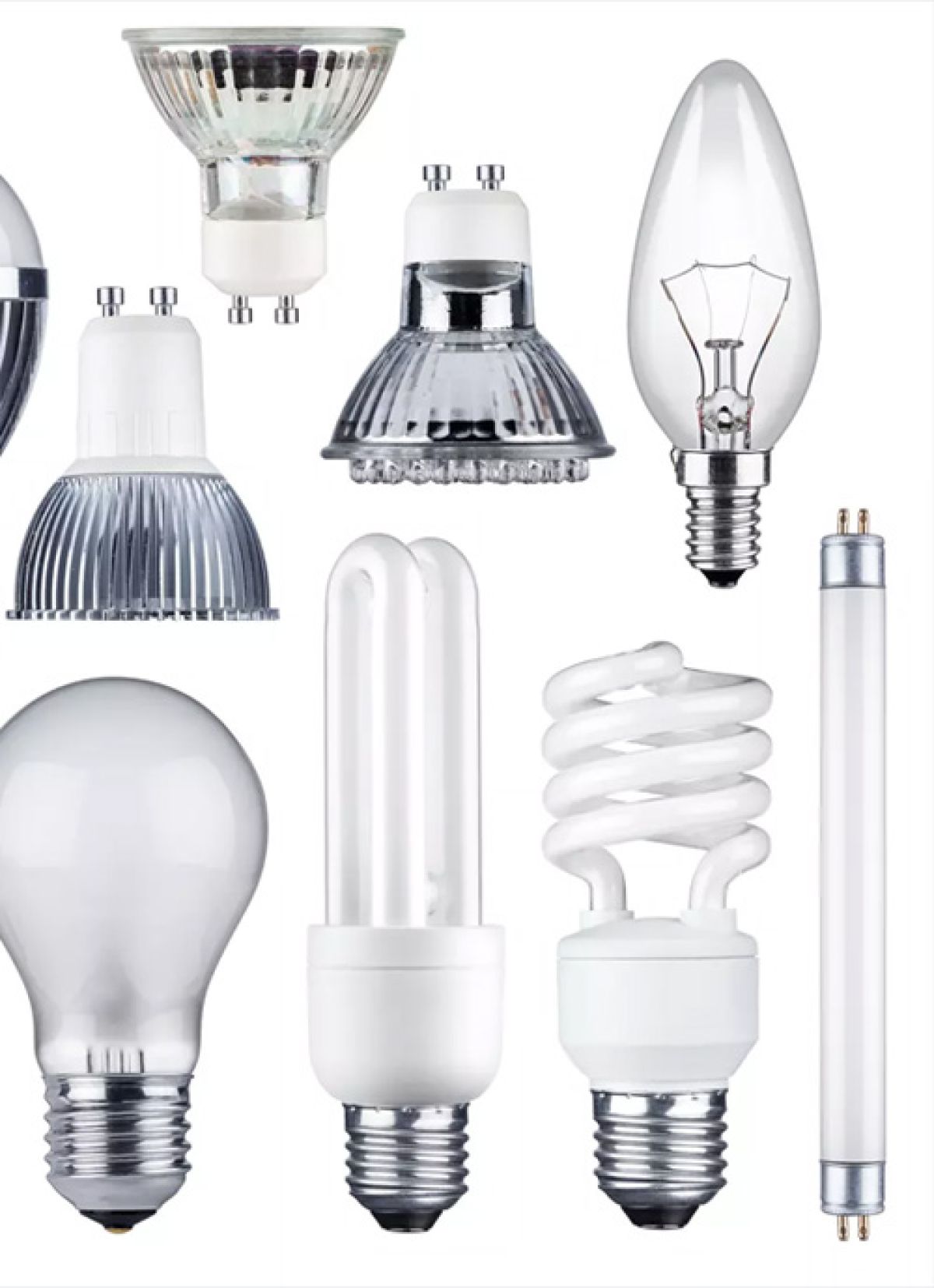 différents types d'ampoule, lampe